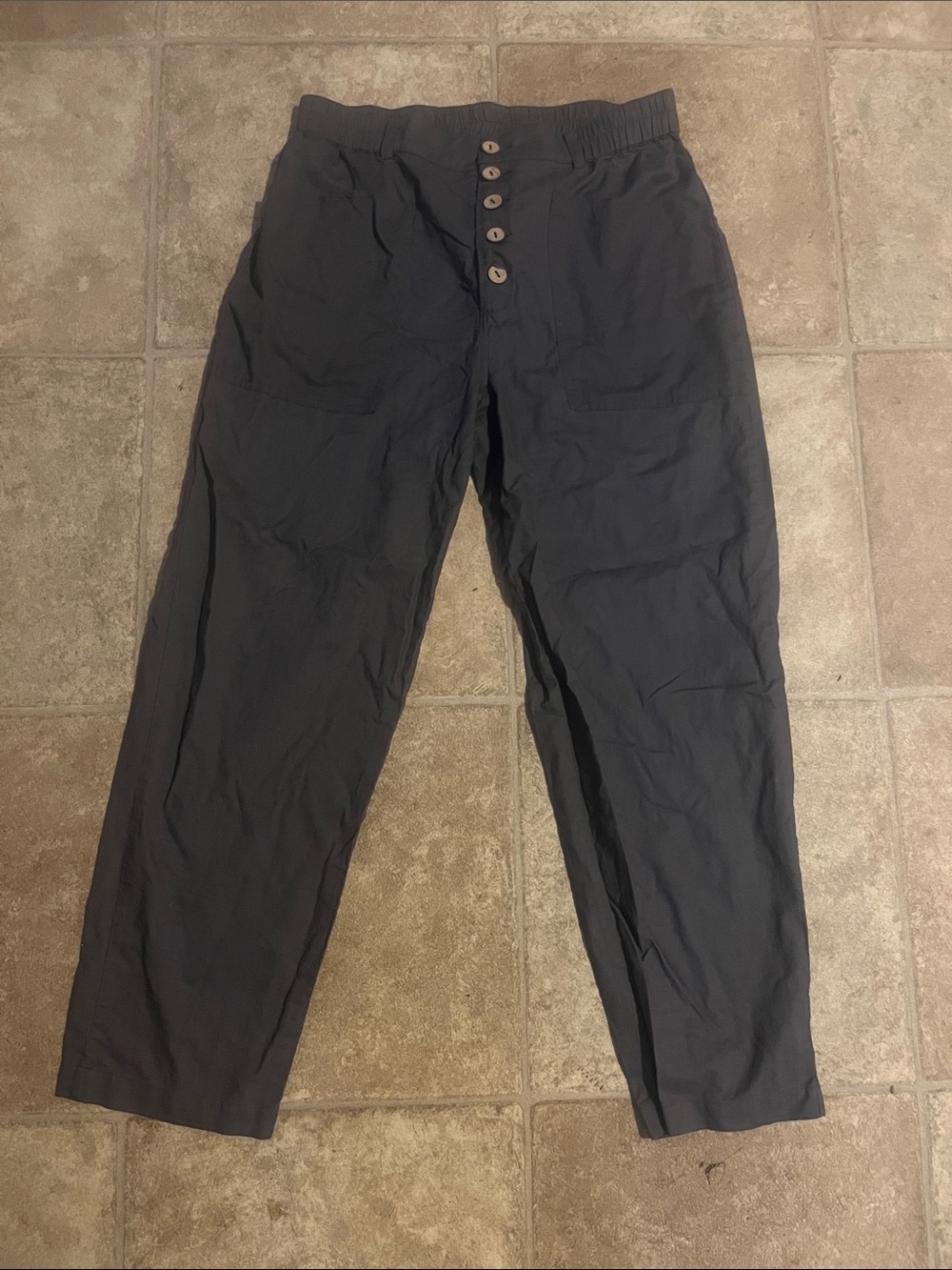 LINTICO Heidi Linen Cotton Simple Button Fly Trousers Euro Vacation Lightweight - Picture 4 of 11